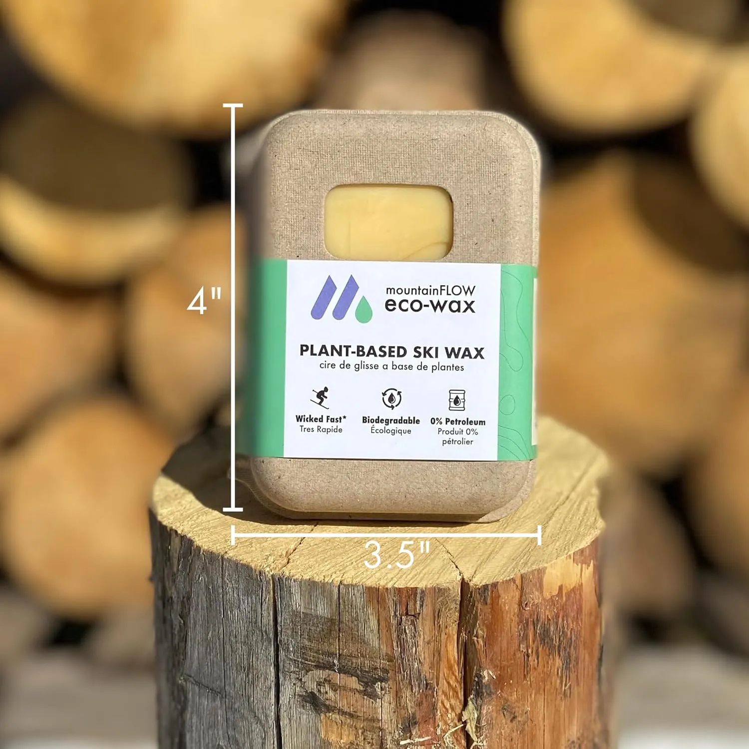 mountainFLOW Plant-Based, Biodegradable, Petroleum Free Ski/Snowboard Hot Wax