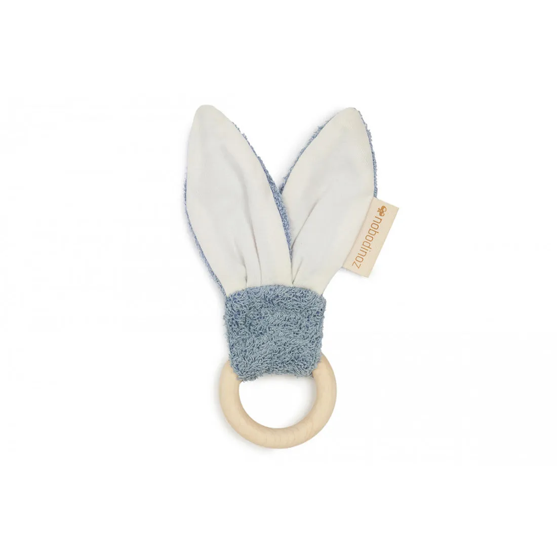 nobodinoz Bunny Teether Ring Blue