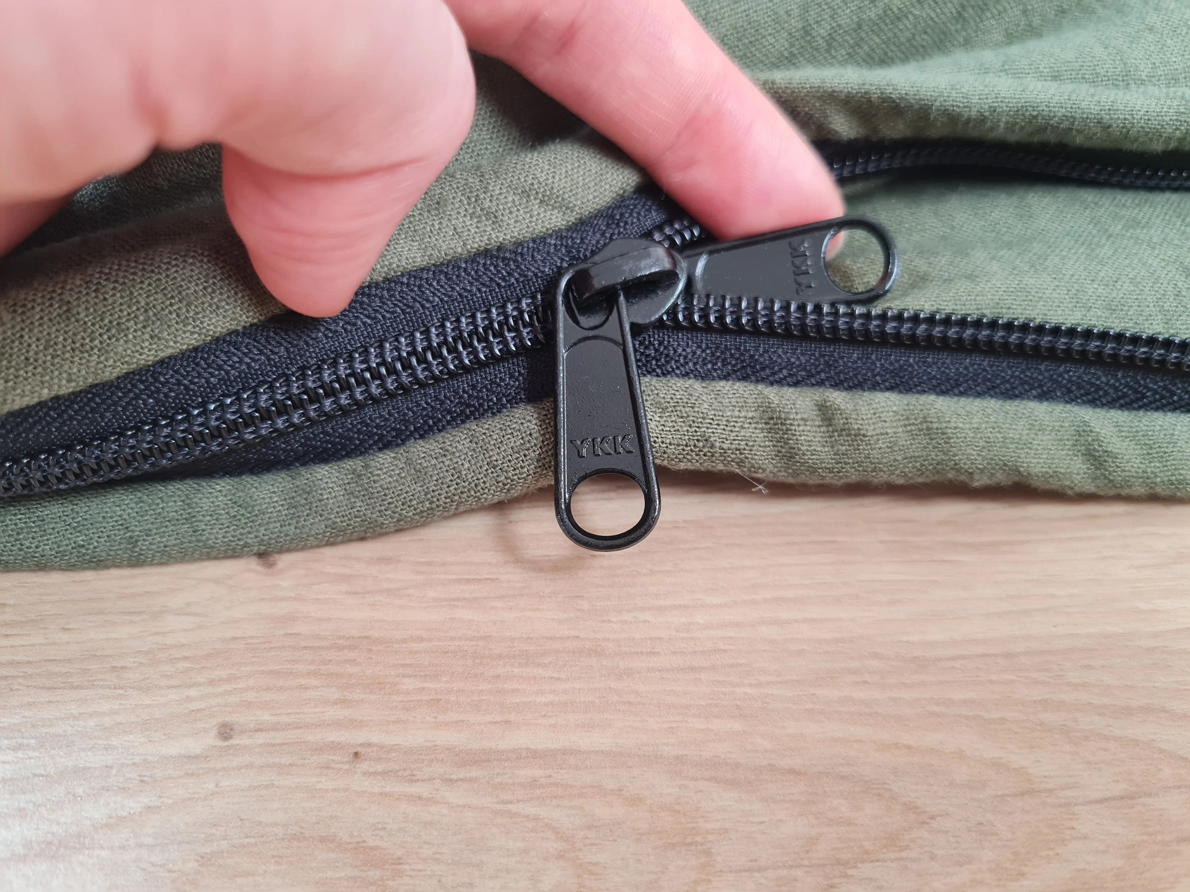 Organic HEMP Sleeping bag HEMP dark green fabric filled organic Hemp fiber filling - Hemp sleep bag / blanket quilt, hand made
