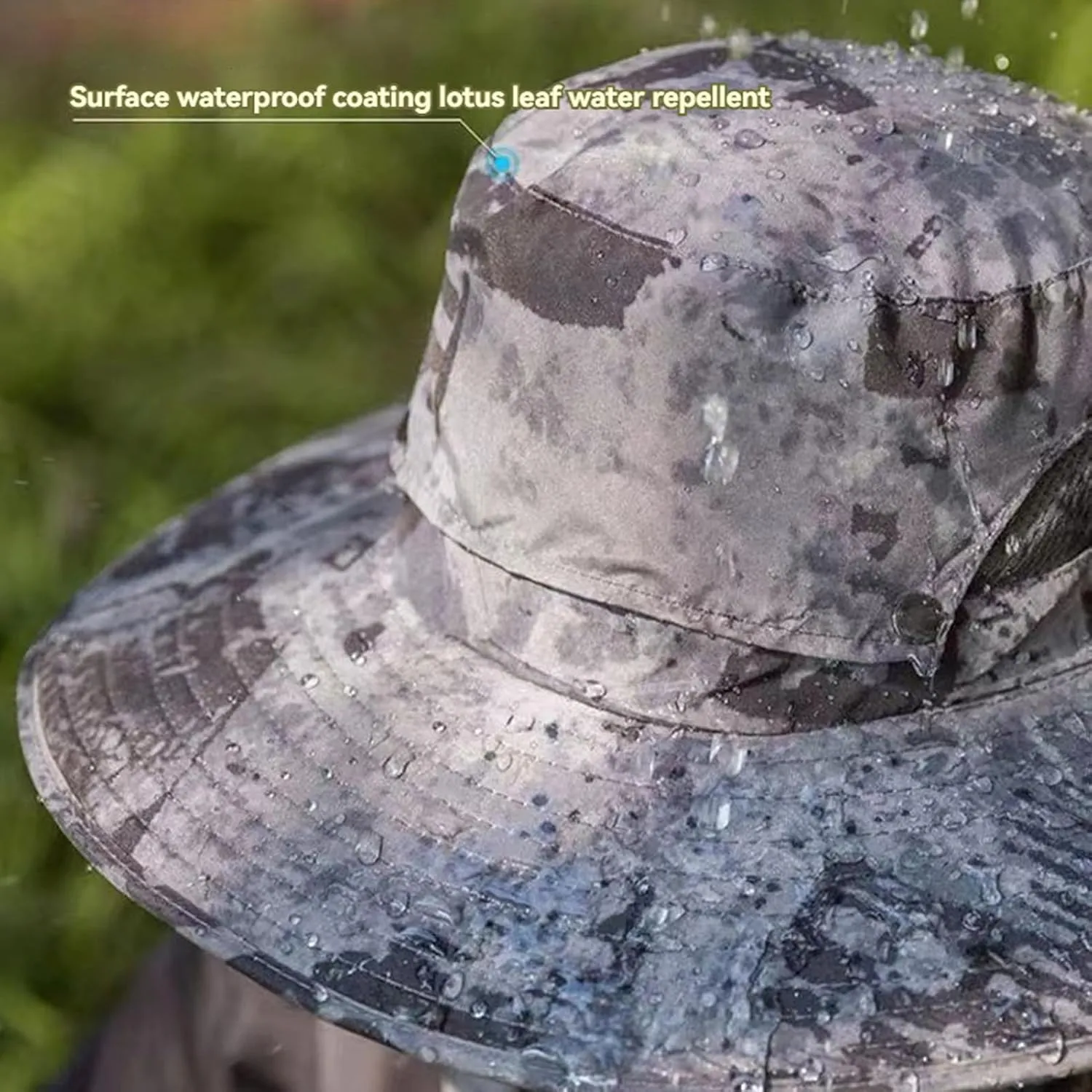 Outdoor Wide Brim Solar Fan Sun Hat for Men and Women With 2 Fans - Fishing Hat
