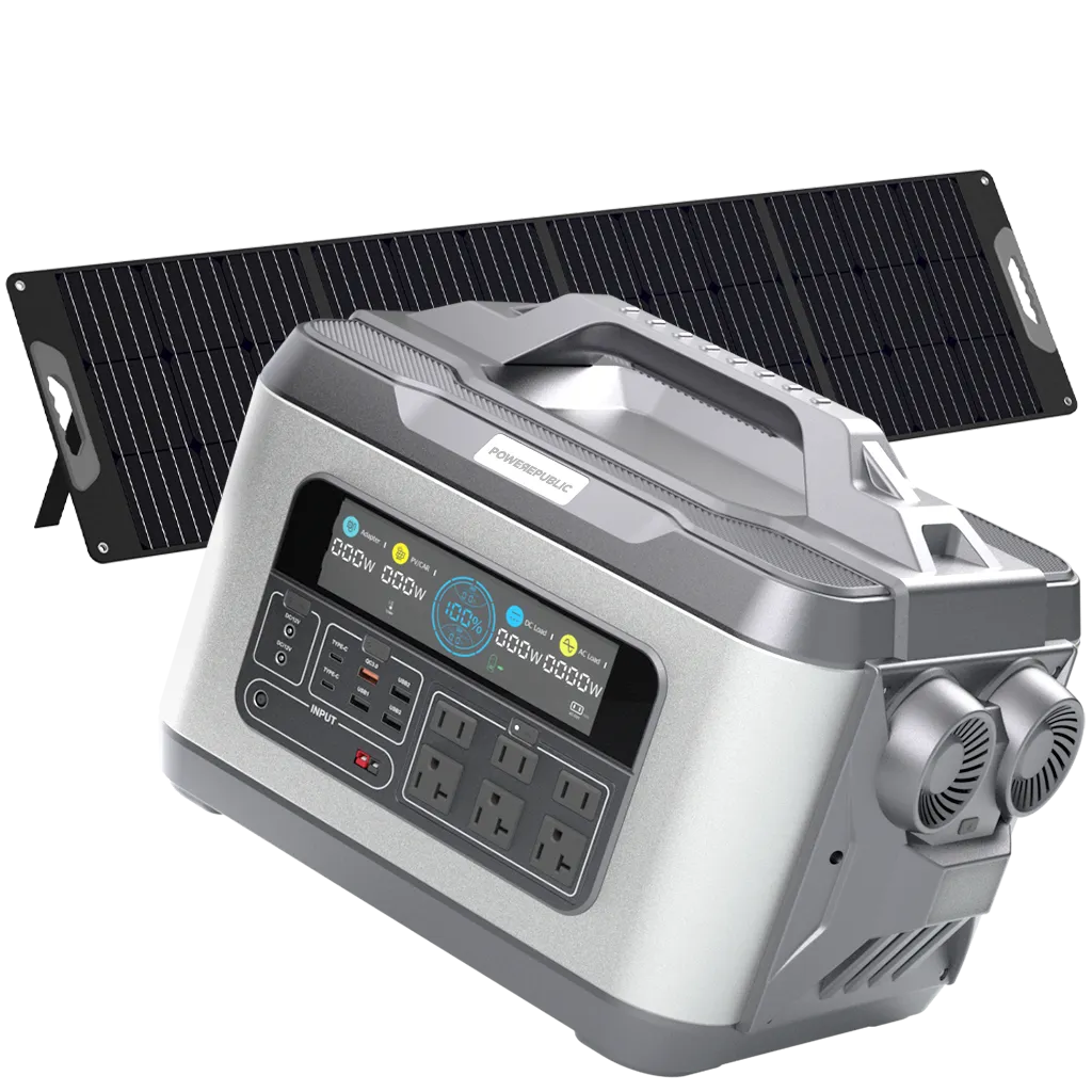 POWEREPUBLIC T2200   200W Portable Solar Panel | Solar Generator Kits