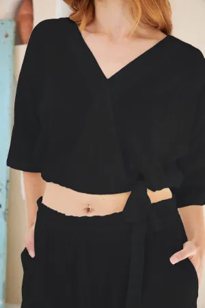 PRANA Wrap top in Black
