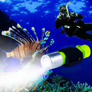 Professional 1100 Lumen Diving Flashlight Bright Submarine Light Scuba Safety Lights Waterproof Underwater Torch for Outdoor Under Water Sports