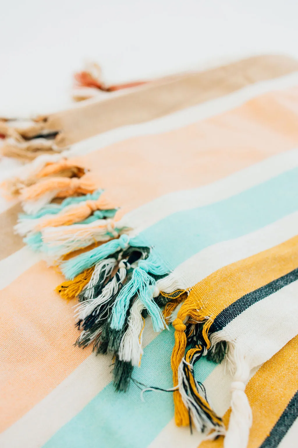 Rainbow Bath-to-Beach Bamboo   Organic Cotton Towel