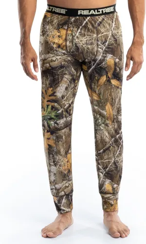 Realtree Men's Polyester Performance Baselayer Thermal Underwear Long Johns Bottom