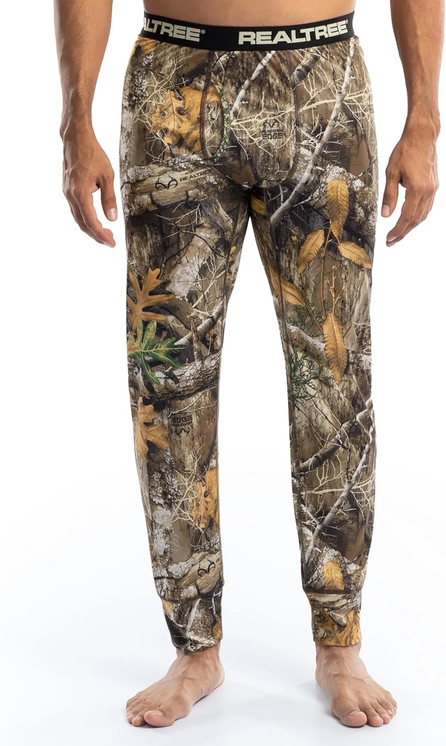 Realtree Men's Polyester Performance Baselayer Thermal Underwear Long Johns Bottom