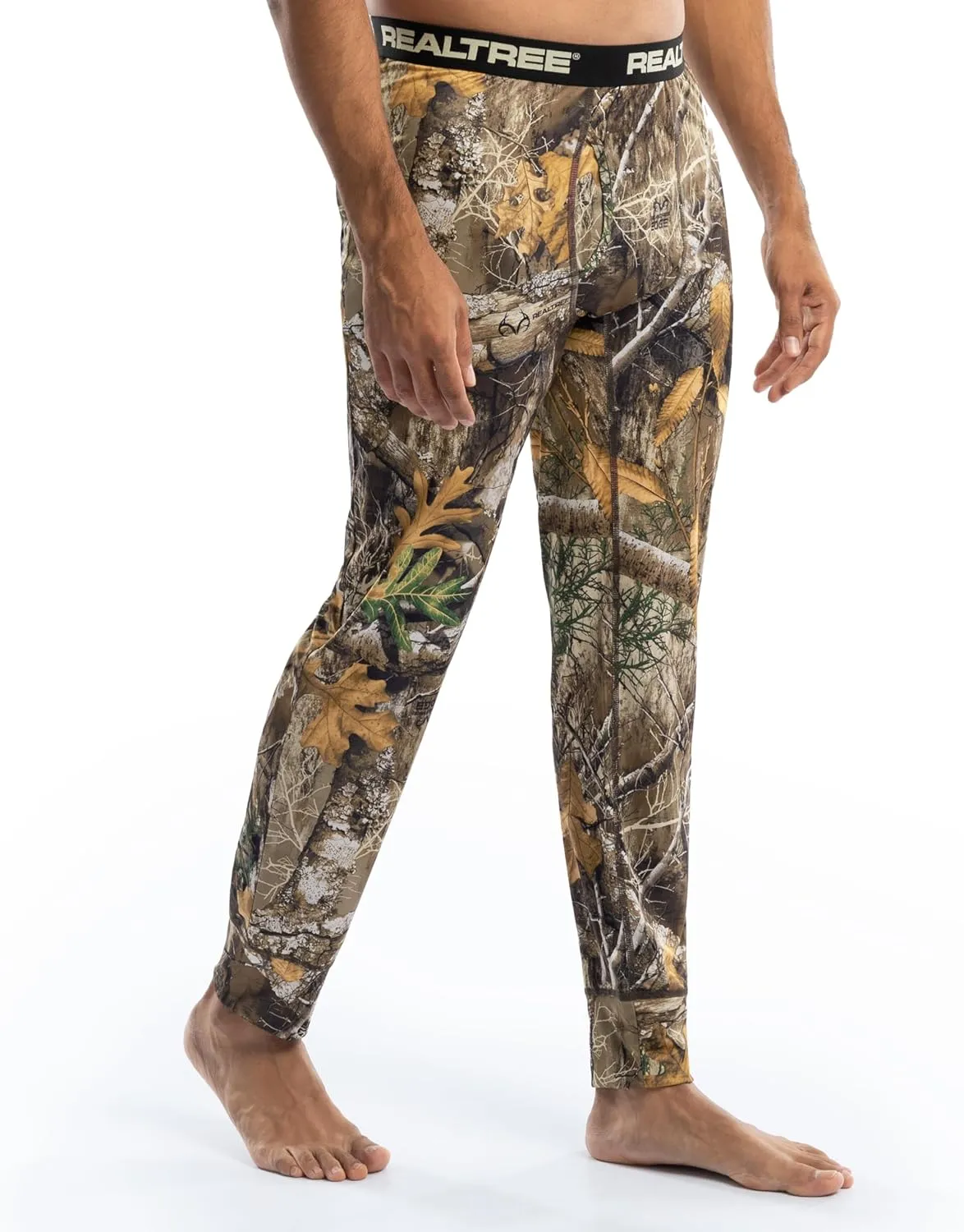 Realtree Men's Polyester Performance Baselayer Thermal Underwear Long Johns Bottom