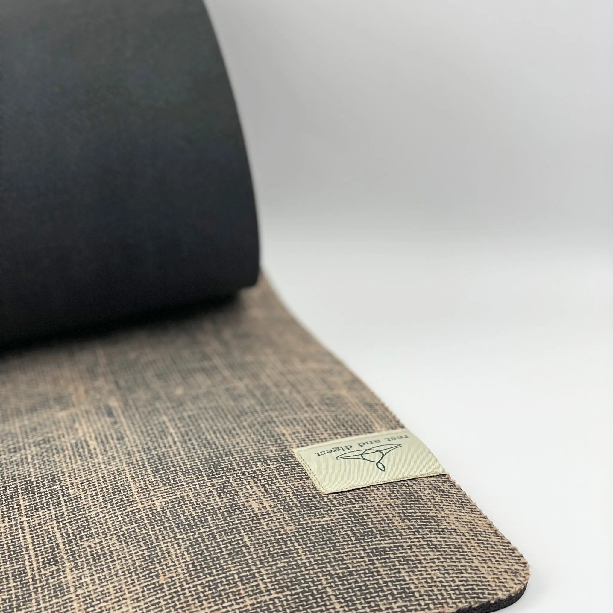 Rest and Digest Jute and Natural Rubber Yoga Mat and Carry Strap