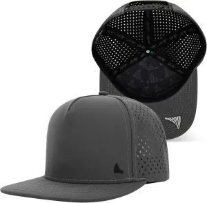 Salt Mafia Flat Brim Waterproof Hats for Men - Performance Snapback Surfer Hat