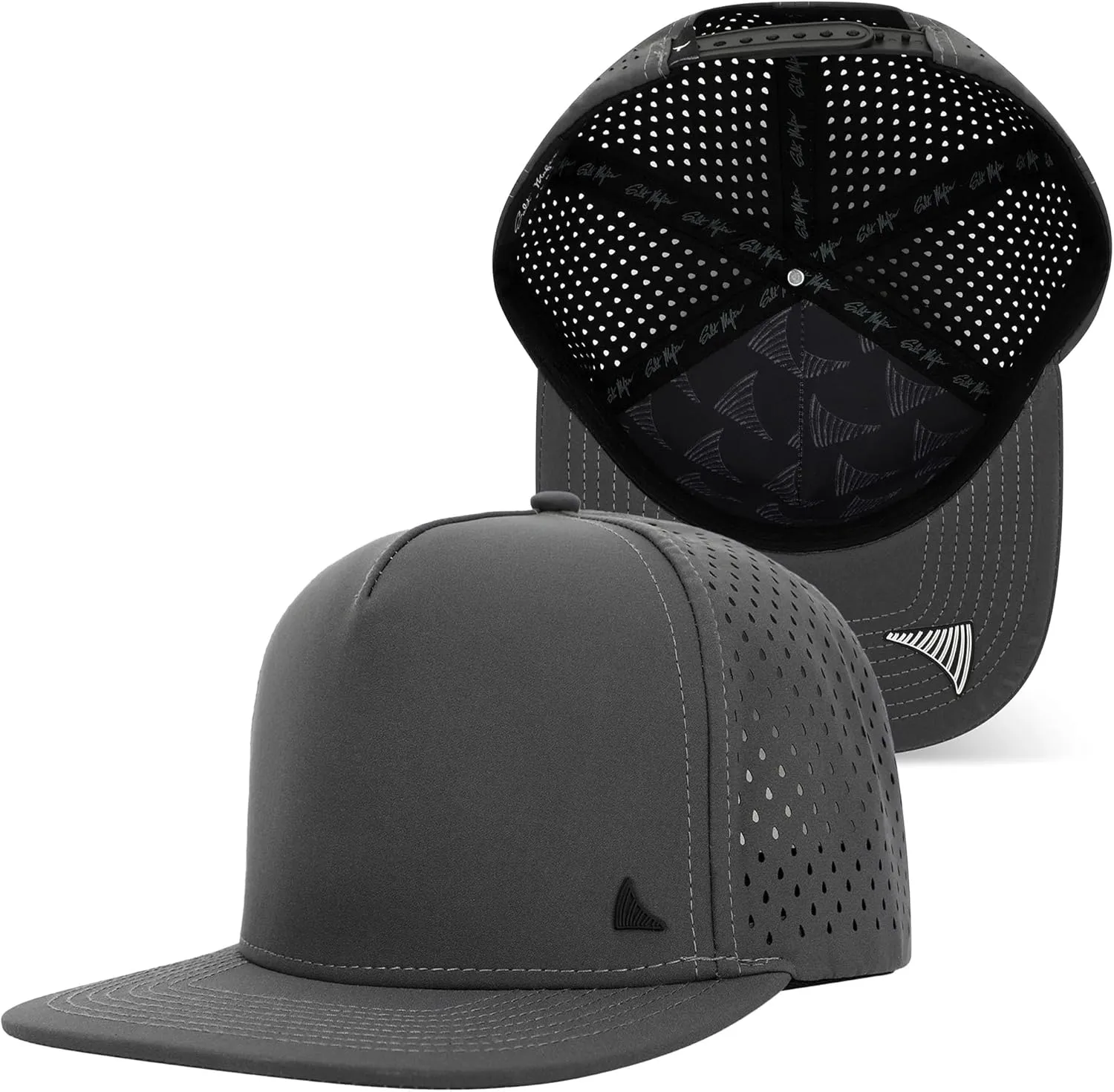 Salt Mafia Flat Brim Waterproof Hats for Men - Performance Snapback Surfer Hat