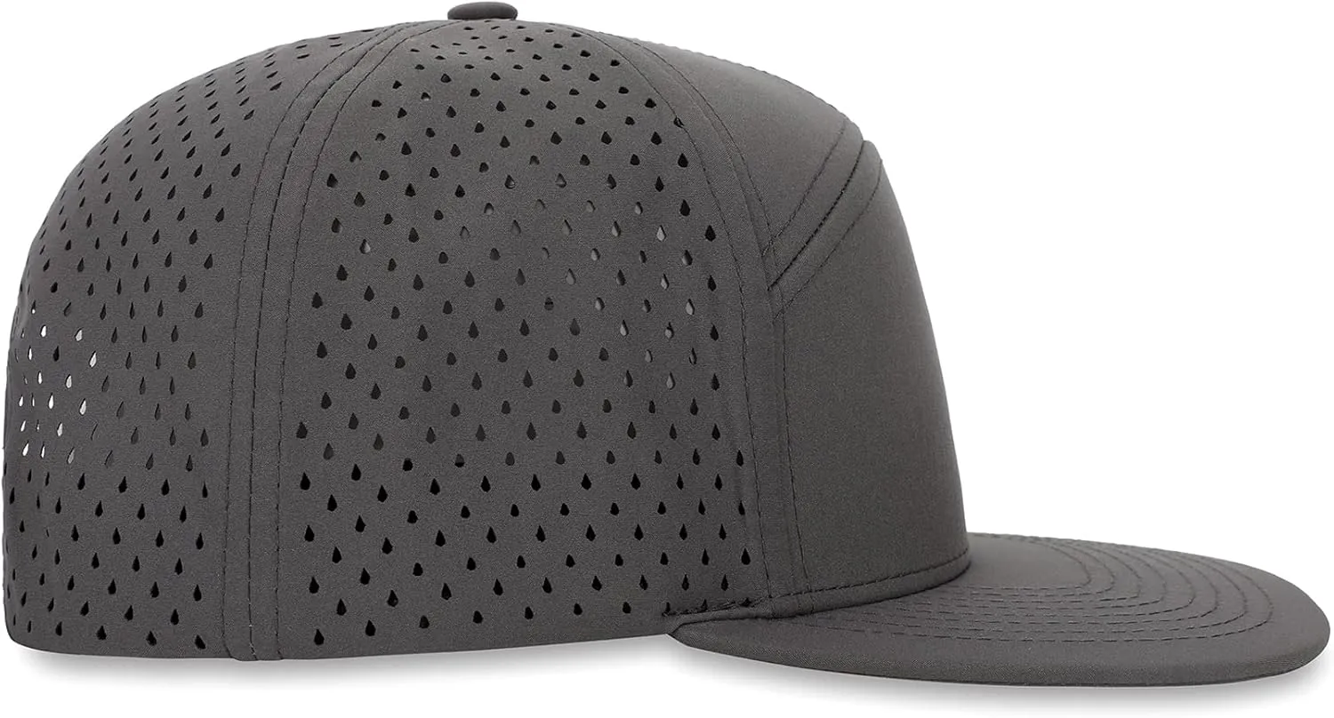 Salt Mafia Hats for Men - Waterproof Hats for Men, 7 Panel Flat Brim Surfer Hat
