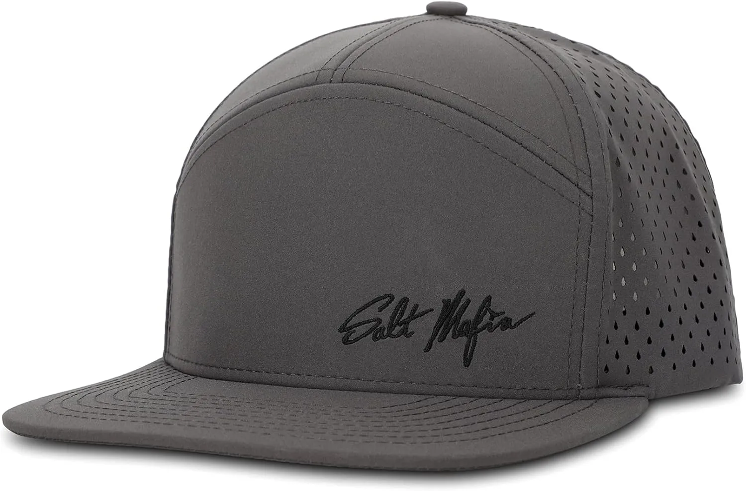 Salt Mafia Hats for Men - Waterproof Hats for Men, 7 Panel Flat Brim Surfer Hat