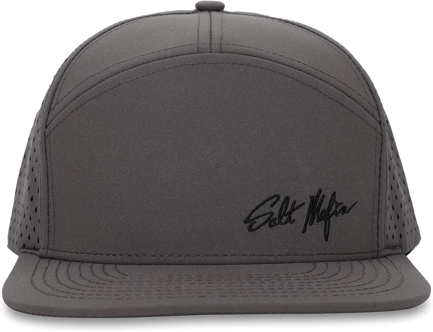 Salt Mafia Hats for Men - Waterproof Hats for Men, 7 Panel Flat Brim Surfer Hat