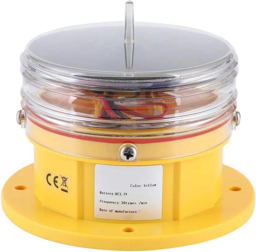 Sidelight Beacon Light,Solar Power Sidelight IP68 Waterproof LED Ship Marine Dock Barge Safety Beacon Flashing Light 360?? Lighting