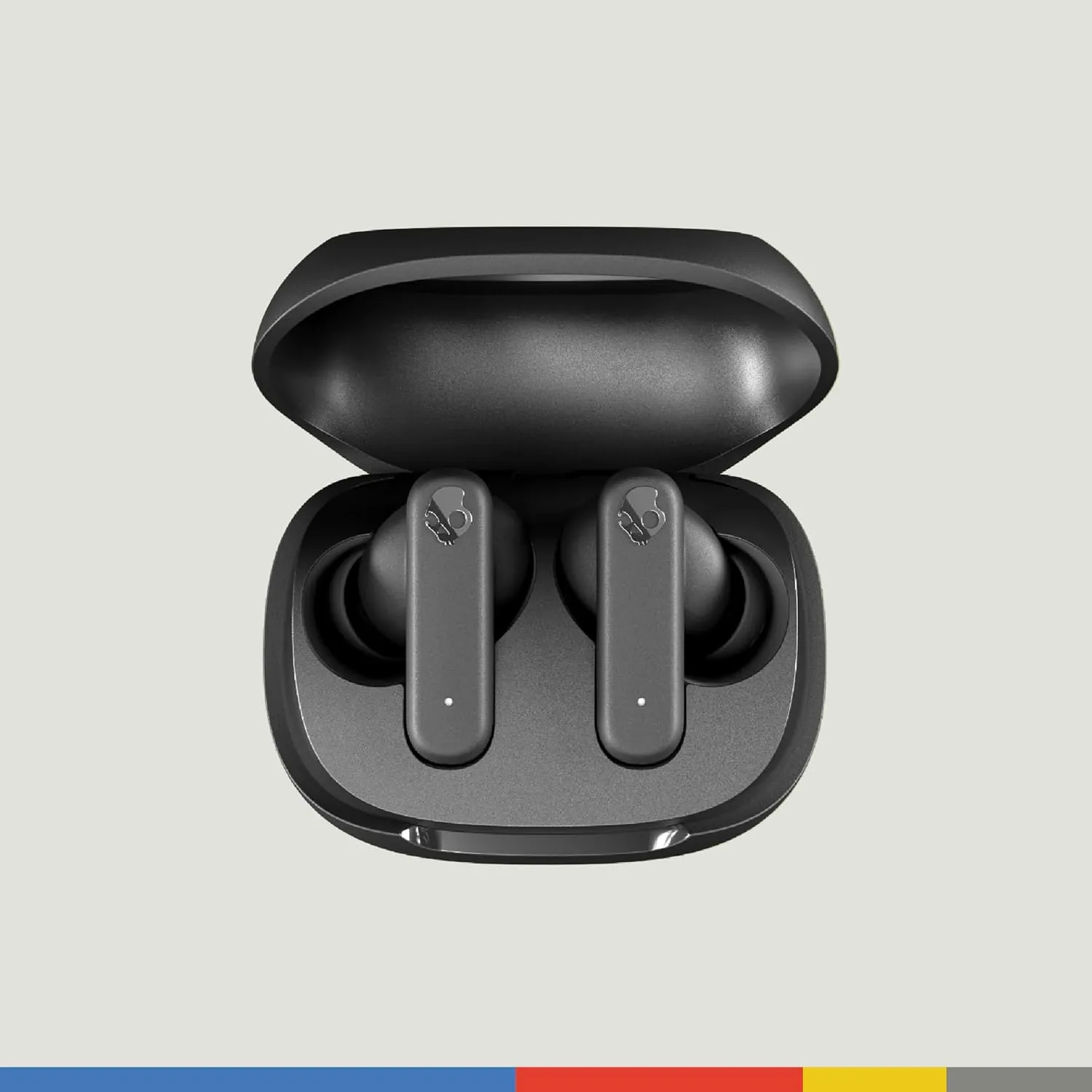 Skullcandy Smokin Buds Wireless Earbuds, Bluetooth Headphones, Noise Isolating Fit, Up to 20 Hours Battery, IPX4 Sweat and Water Resistant, Microphone for iPhone Android - True Black