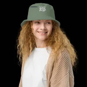 Snake Bucket Hat with Snake Print Pattern | UPF 50 , Adjustable Drawstring | Organic Cotton Twill
