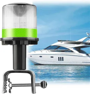 Solar Powered Boat Safety Beacon Light, Strobe Warning Light 360 Degree, Ip65 Waterproof, Emergency Warning Strobe Light Signal Lamp