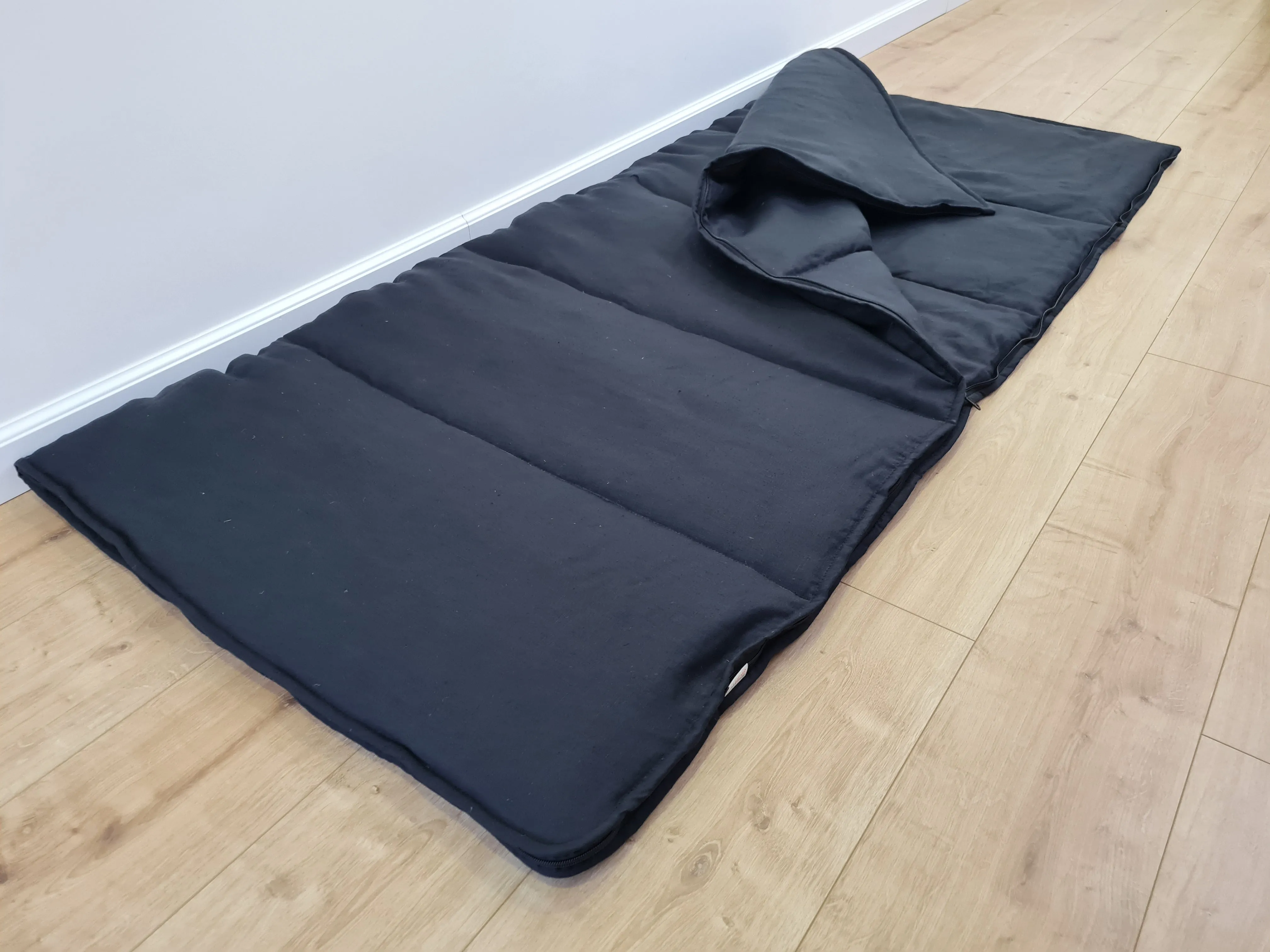Thick HEMP Sleeping Bag Hemp Fabric filled Organic Hemp Fiber Filler Hand Made non-dyed, unbleached eco friendly sleep bag