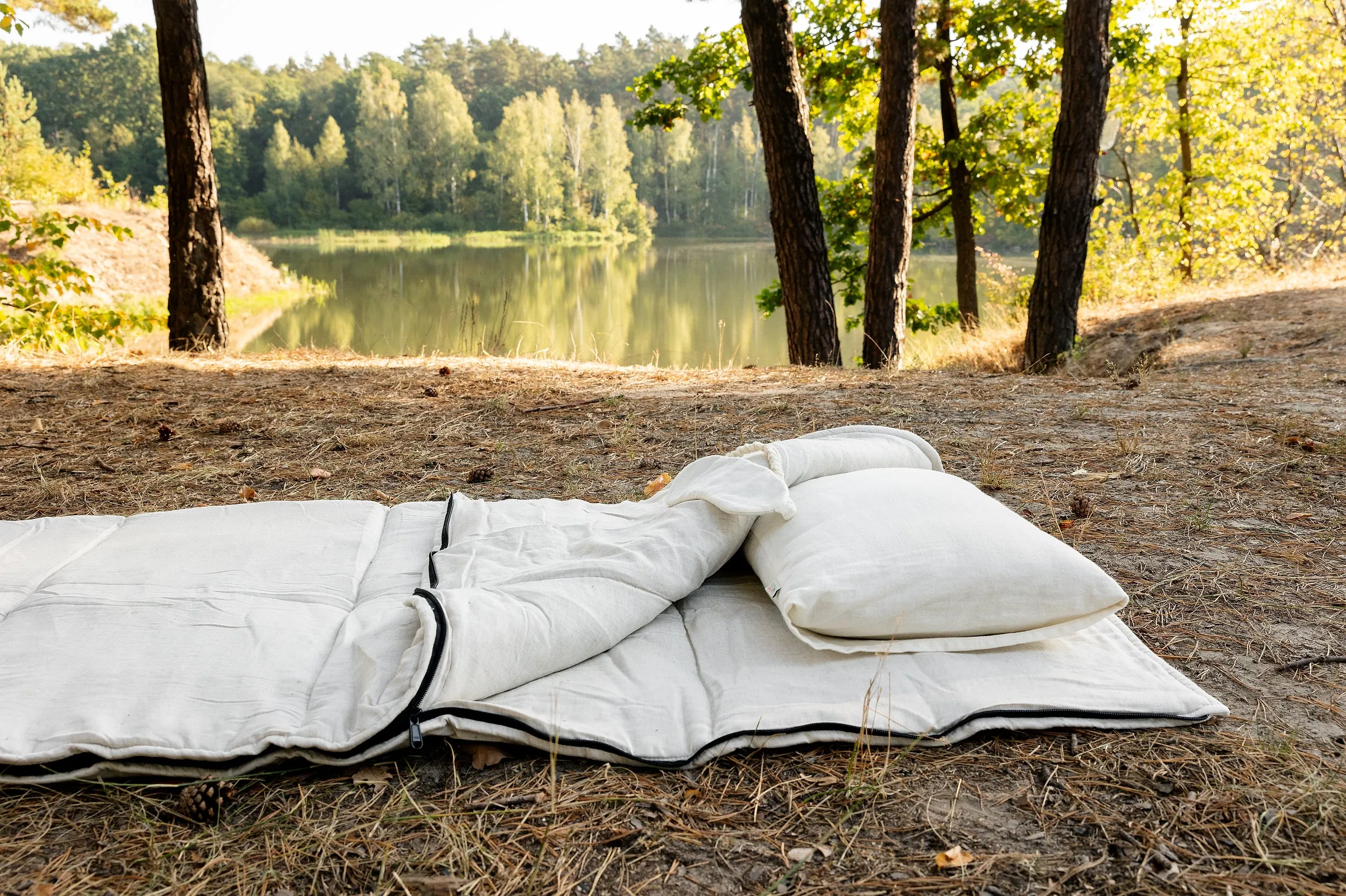 Thick HEMP Sleeping Bag Hemp Fabric filled Organic Hemp Fiber Filler Hand Made non-dyed, unbleached eco friendly sleep bag