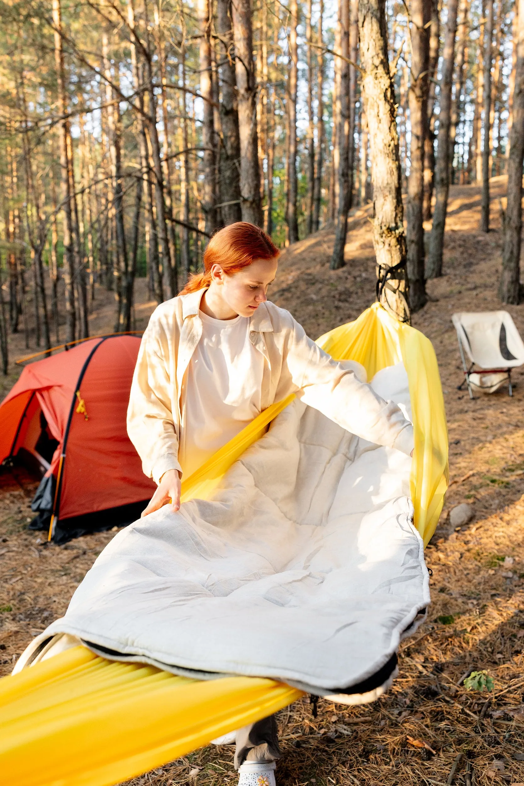 Thick HEMP Sleeping Bag Hemp Fabric filled Organic Hemp Fiber Filler Hand Made non-dyed, unbleached eco friendly sleep bag