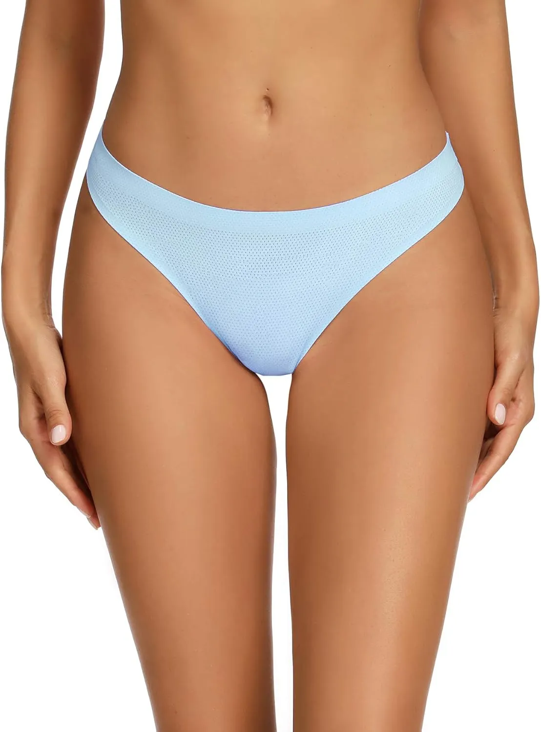 voenxe Women Bikini Underwear,Seamless Breathable Ladies Panties,No Show Comfortable Briefs Undies for Women,Hipster,5-Pack