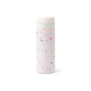 W&P Porter Insulated Bottle - Pure Taste Ceramic Coating, Leakproof, 20oz Blush Terrazzo
