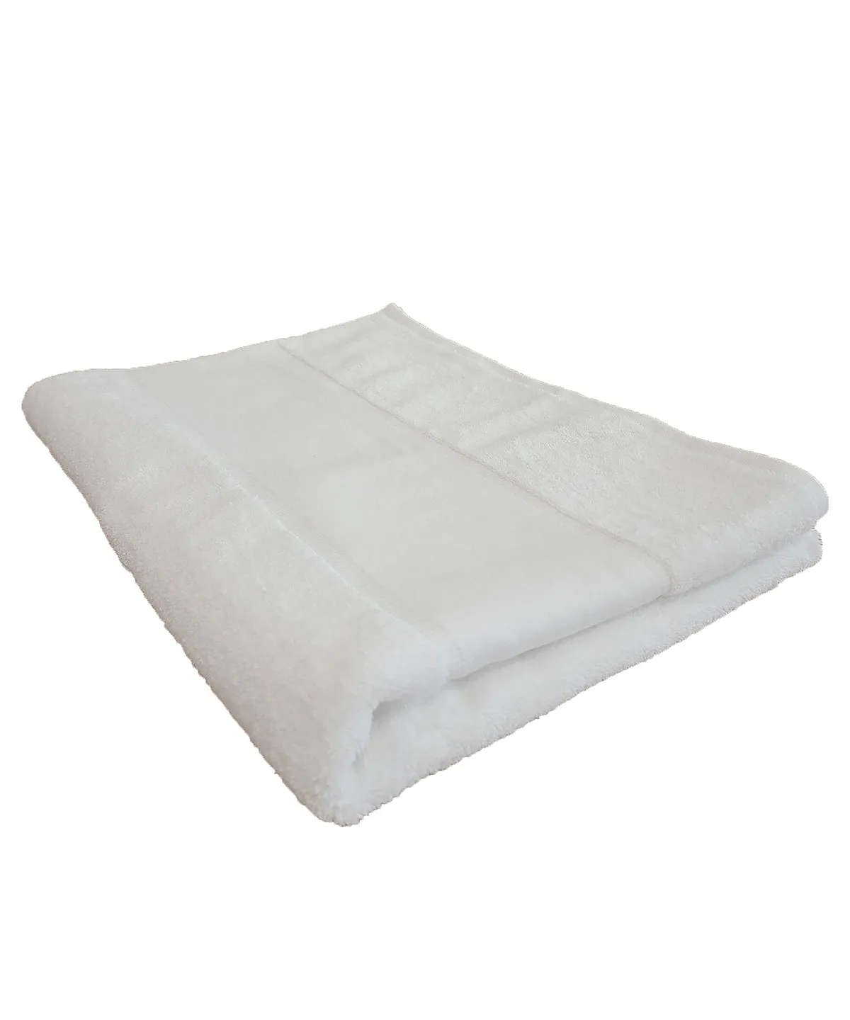 White - Organic bath sheet with printable border