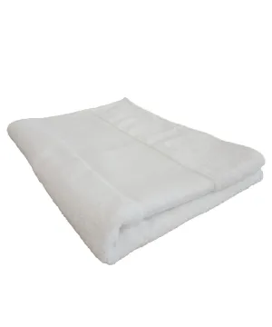 White - Organic bath sheet with printable border